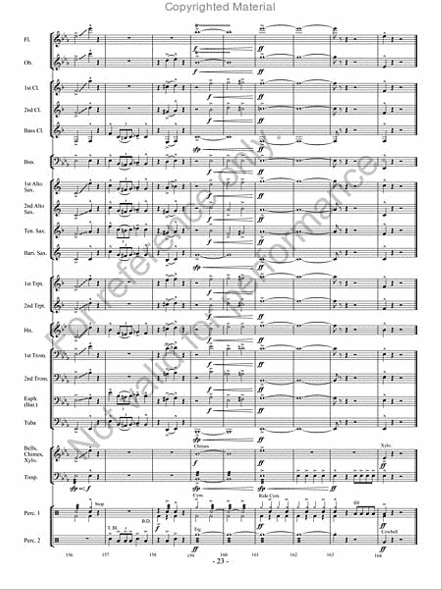 Curtain Call Curtain Call Concert Band scores gallery preview page 22
