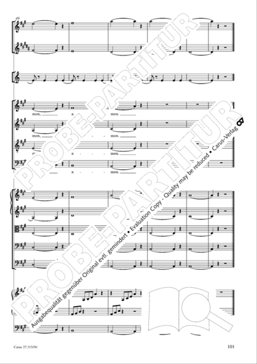 Requiem in C major 4-Part scores gallery preview page 104