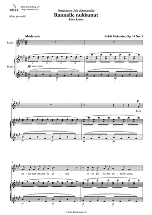 Rannalle nukkunut, Op. 19 No. 3 (F-sharp minor)