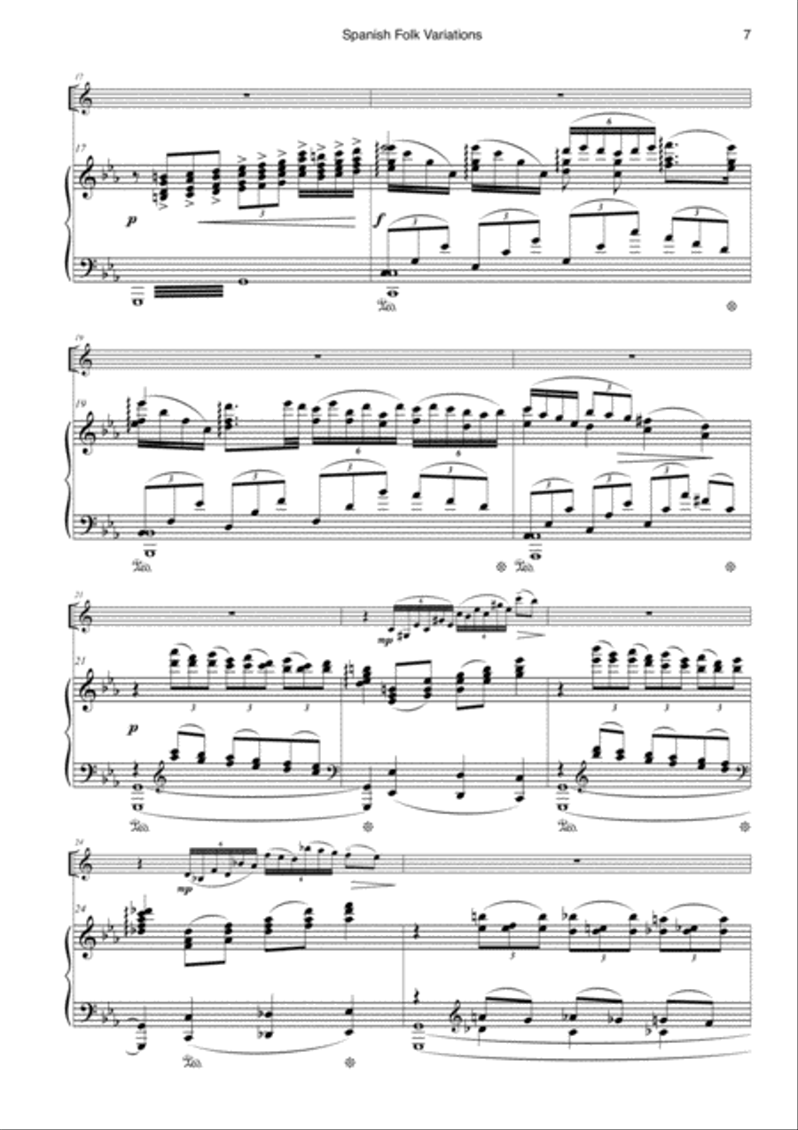 Spanish Folk Variations E-Flat Clarinet scores gallery preview page 4