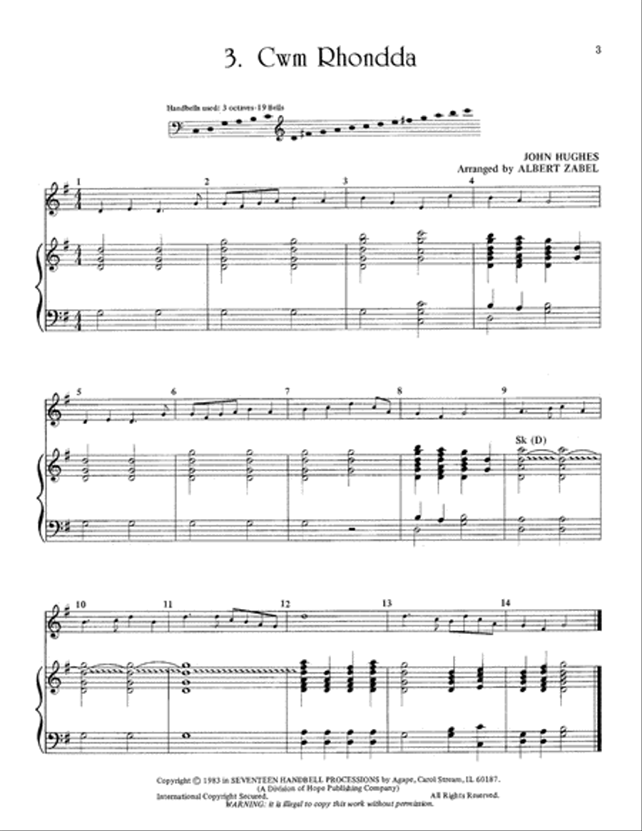 Seventeen Handbell Processions 3-Octaves scores gallery preview page 5