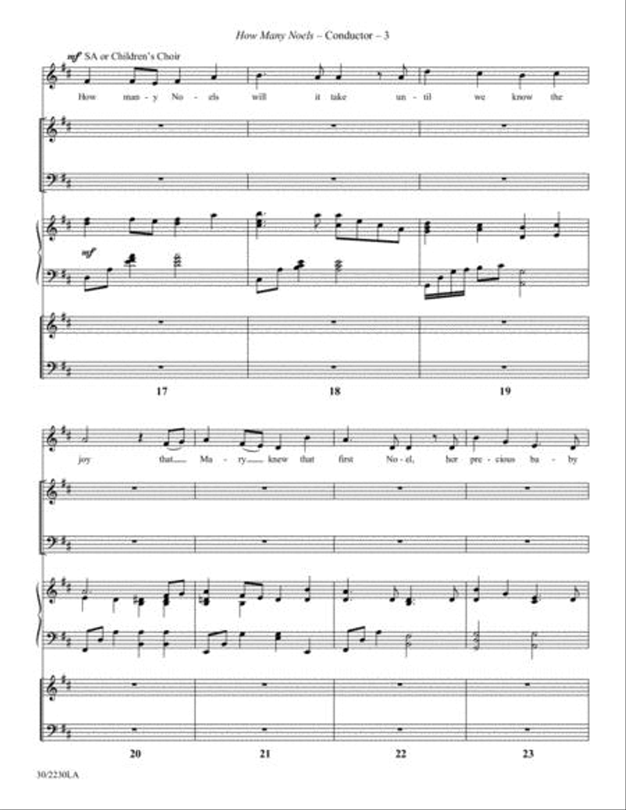 How Many Noels? - Score and Reproducible Handchime Part Choir scores gallery preview page 4