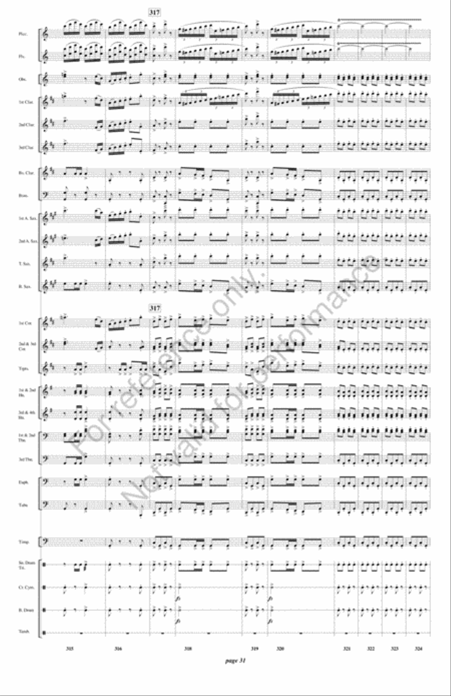 Fatinitza Concert Band scores gallery preview page 32