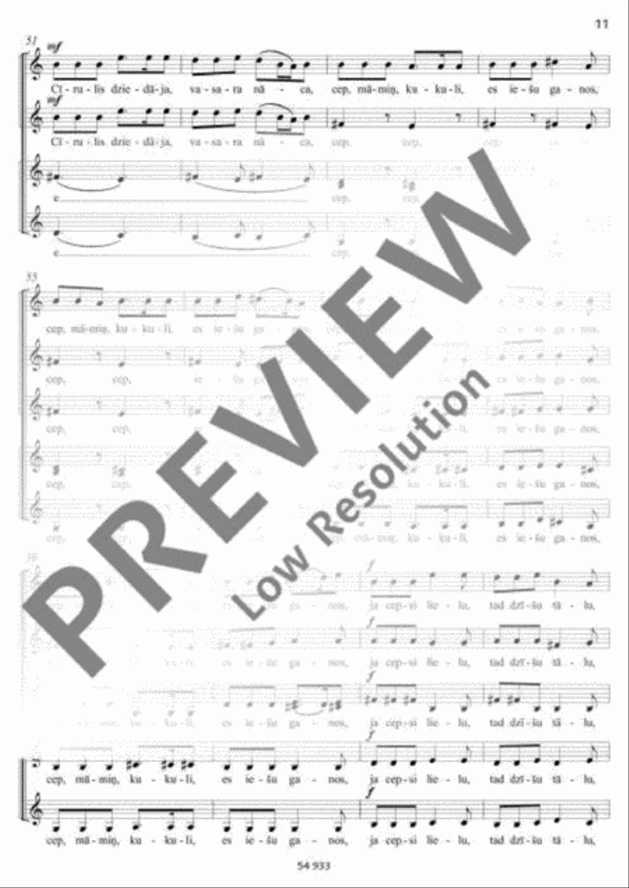 Ganu dziesma Women's Choir scores gallery preview page 12