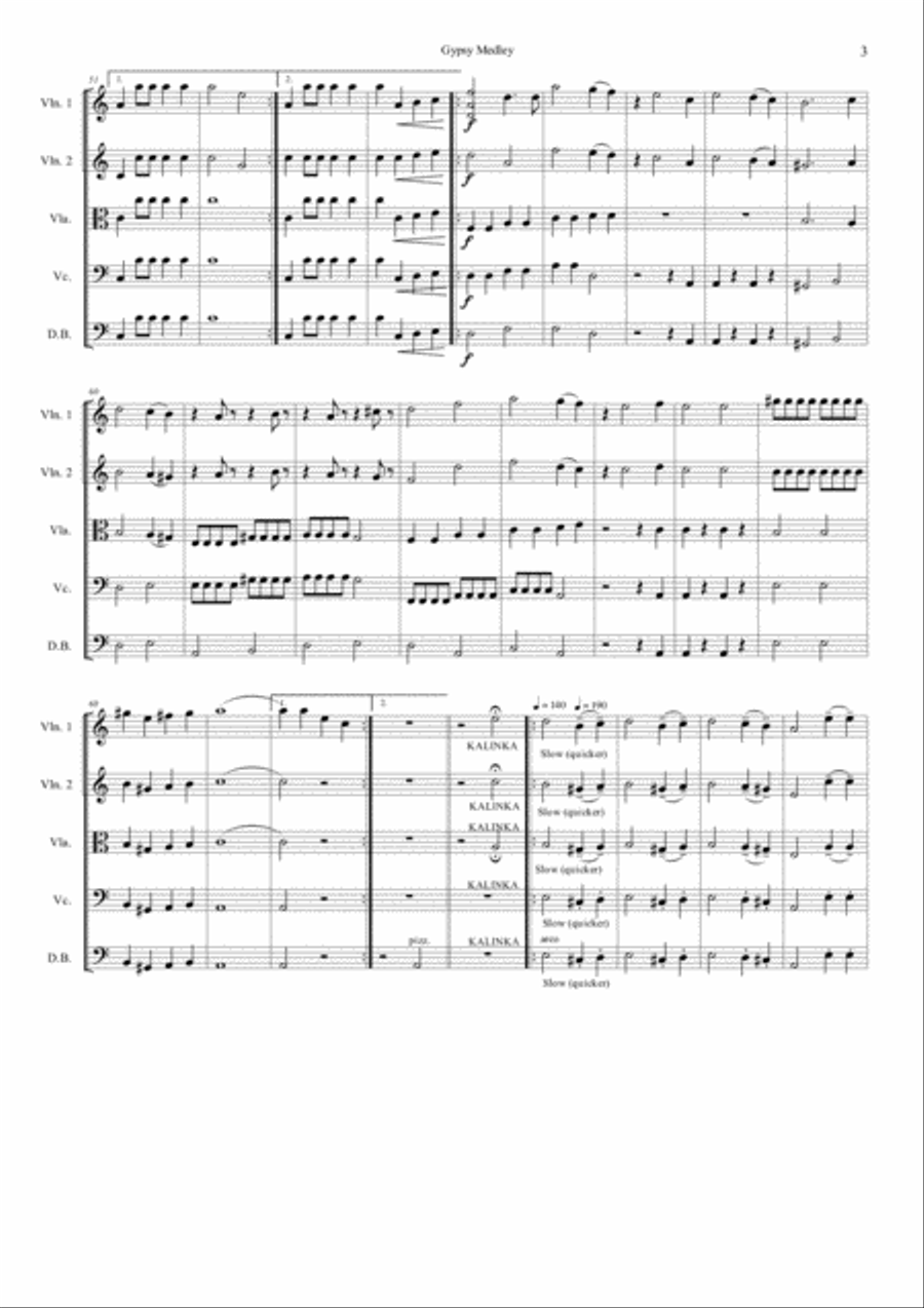 Londonderry Hornpipe String Quartet scores gallery preview page 4