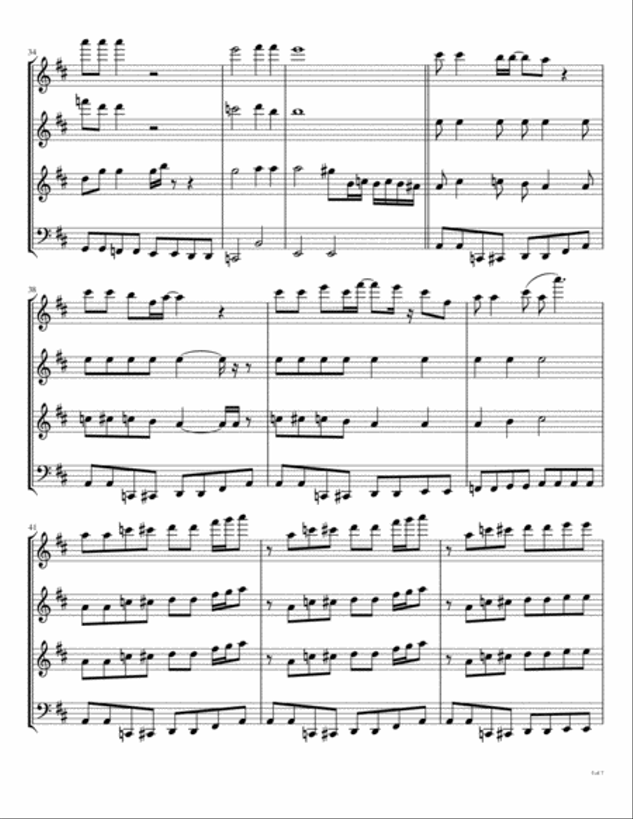 Lady Madonna Woodwind Quartet scores gallery preview page 6