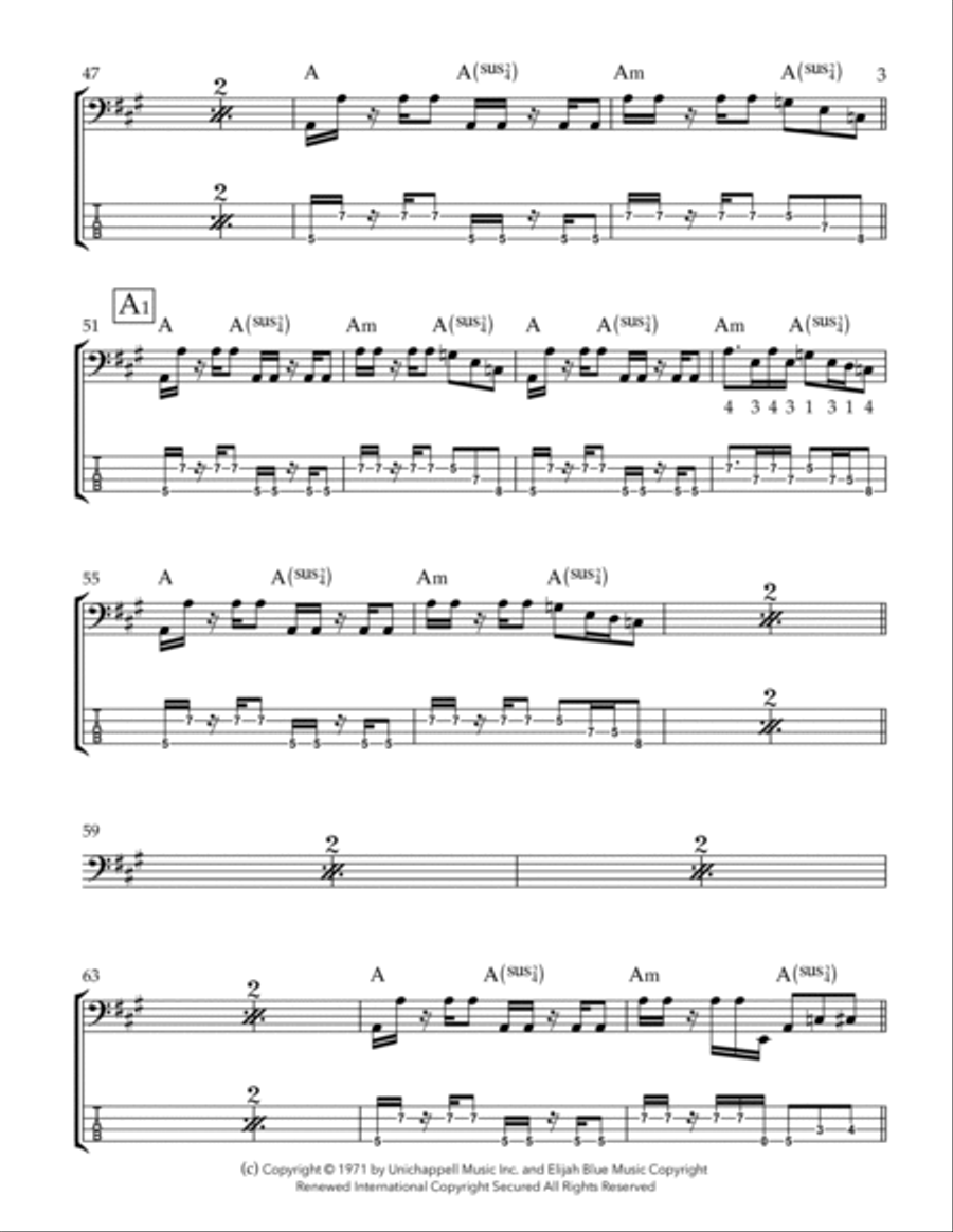 Whipping Post Bass Guitar scores gallery preview page 3