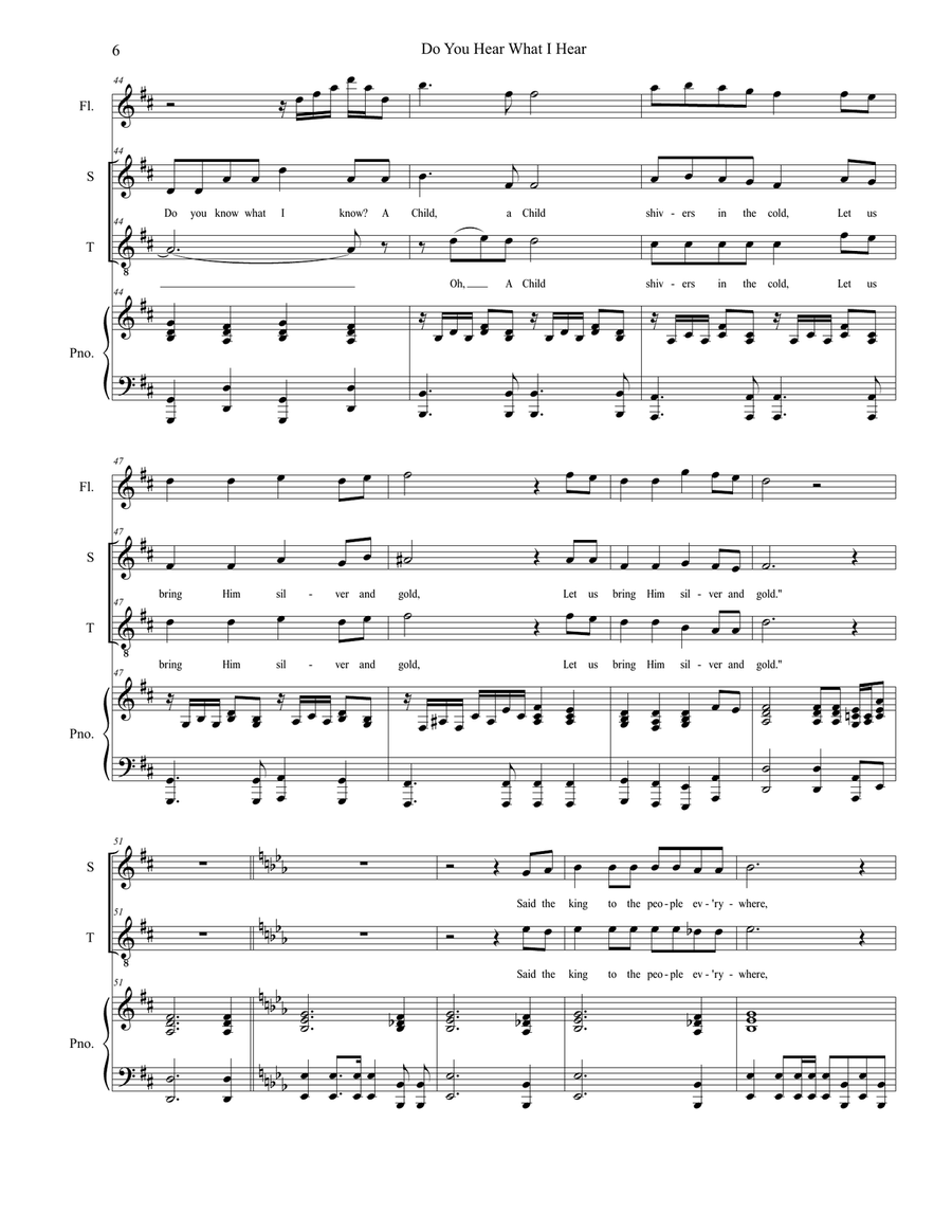 Do You Hear What I Hear 2-Part scores gallery preview page 6