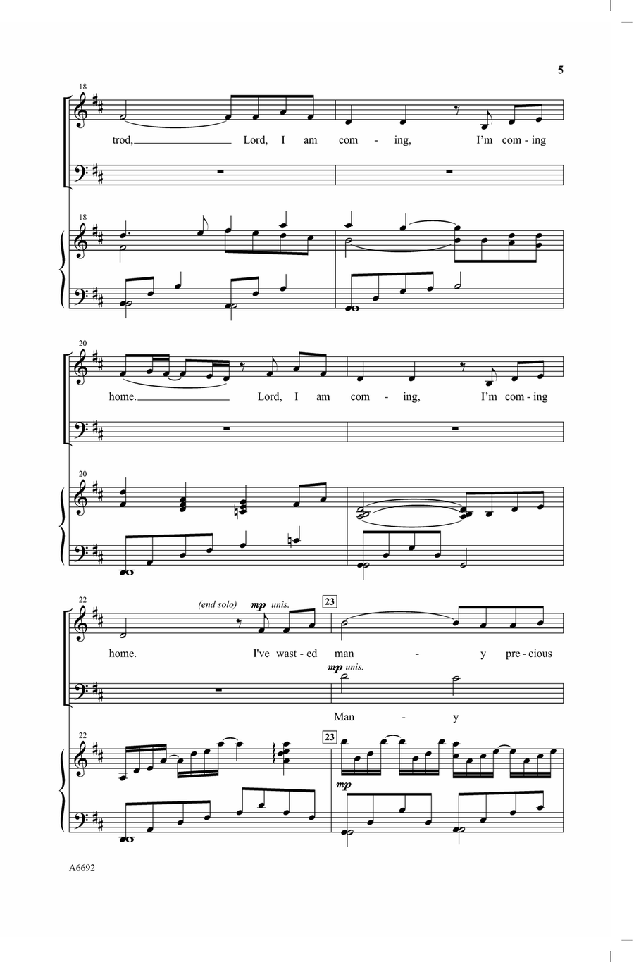 Coming Home 4-Part scores gallery preview page 3
