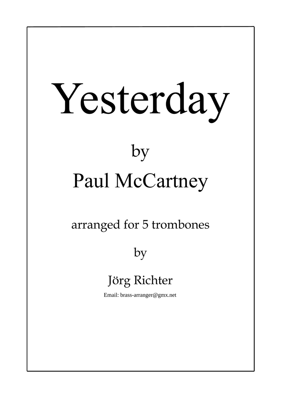 Yesterday Brass Quintet scores gallery preview page 1
