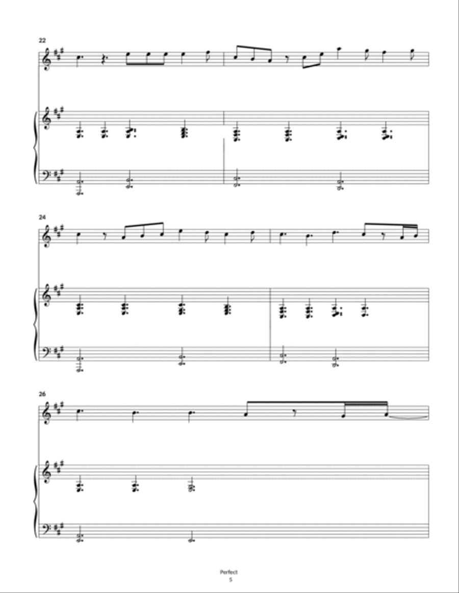 Perfect Perfect Violin Solo scores gallery preview page 5