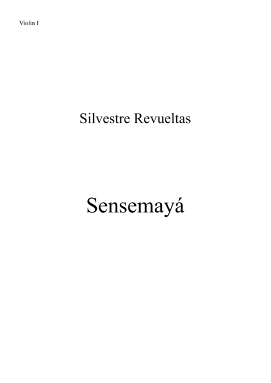 Sensemaya Sensemaya Violin scores gallery preview page 1