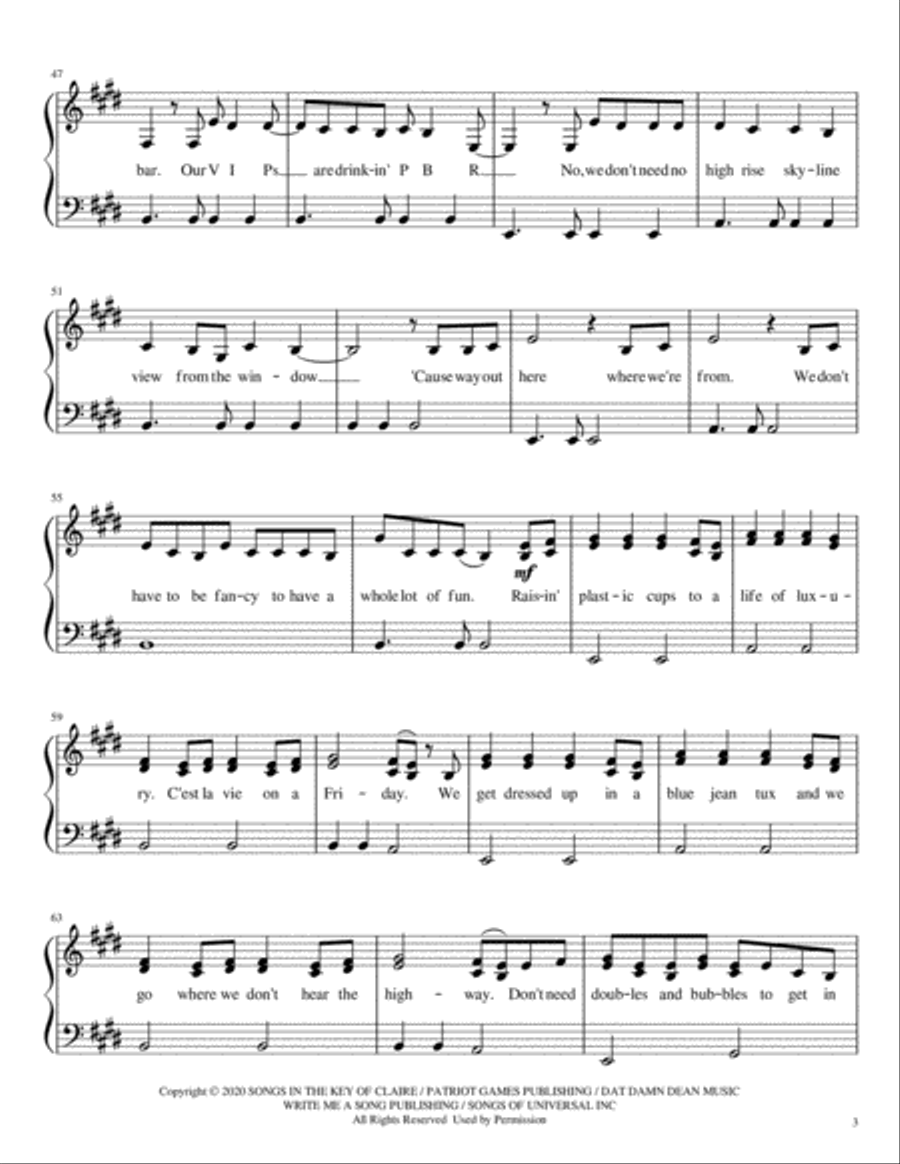 Champagne Night Piano Solo scores gallery preview page 3