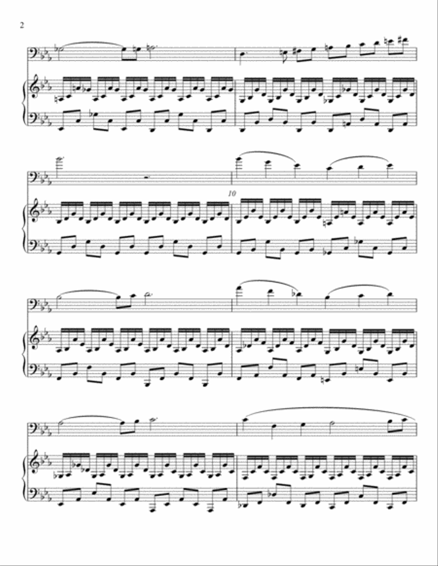Charles-Camille Saint-Saëns - The Swan (Carnival of the Animals), transcribed for Cello and Piano Piano scores gallery preview page 2
