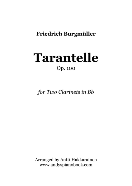 Tarantelle Op. 100 - Clarinet Duet