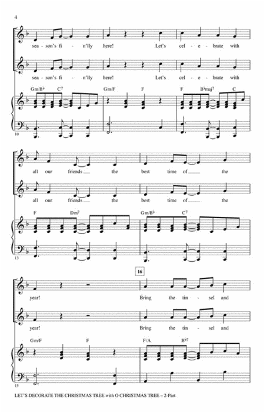 Let's Decorate the Christmas Tree 2-Part scores gallery preview page 3