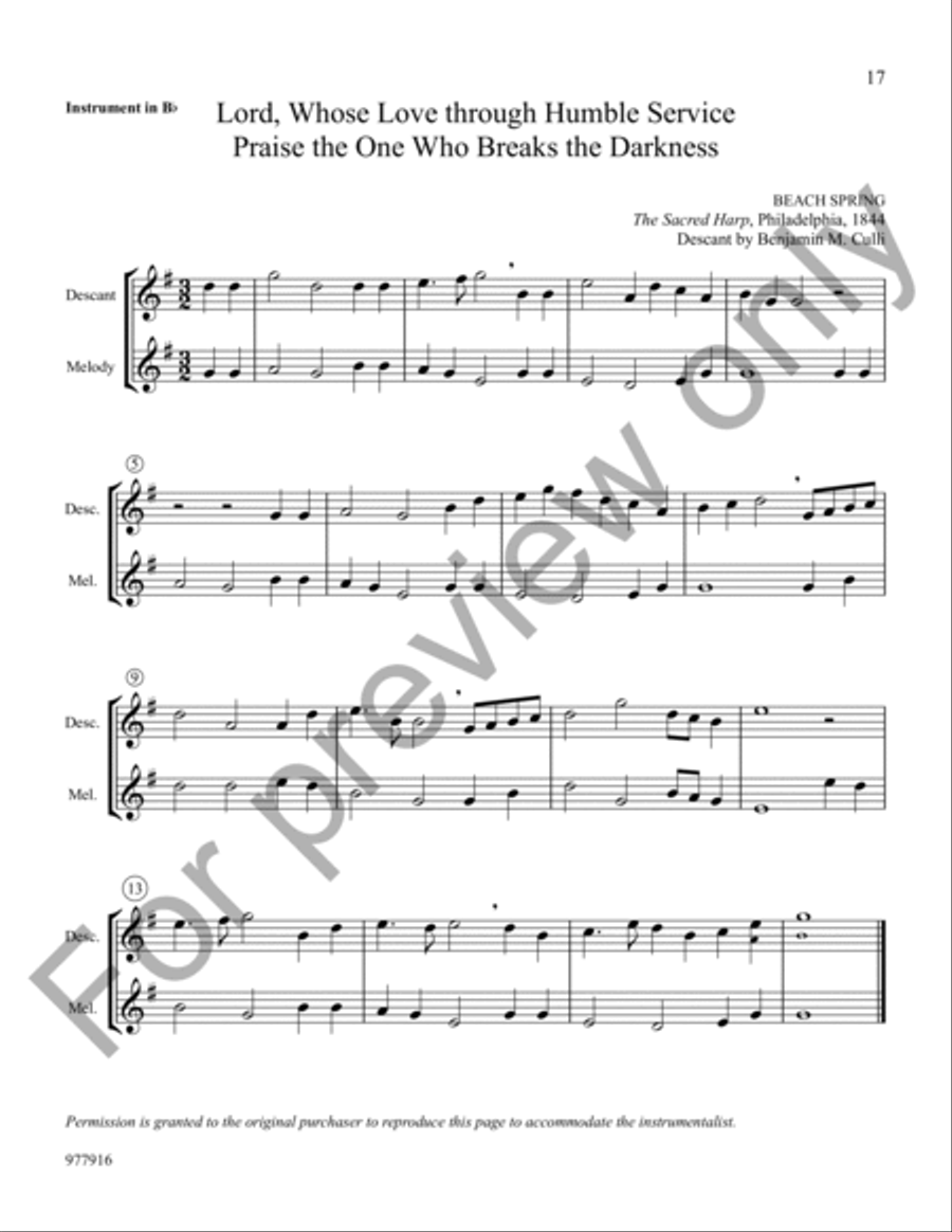 Hymn Descants, Set 2 C Instrument scores gallery preview page 4