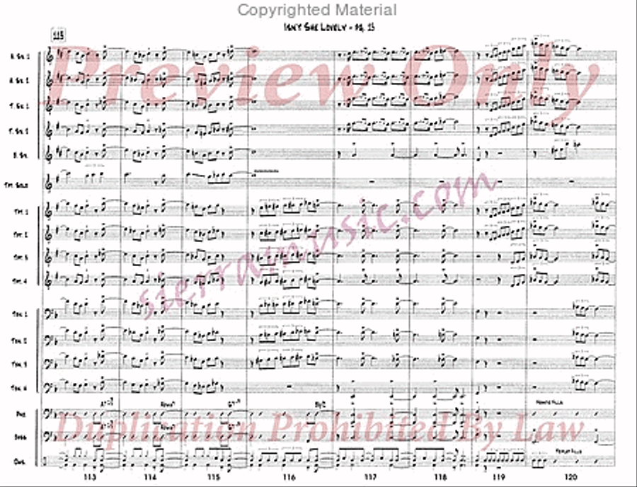 Isn't She Lovely (For Doc) Jazz Ensemble scores gallery preview page 16