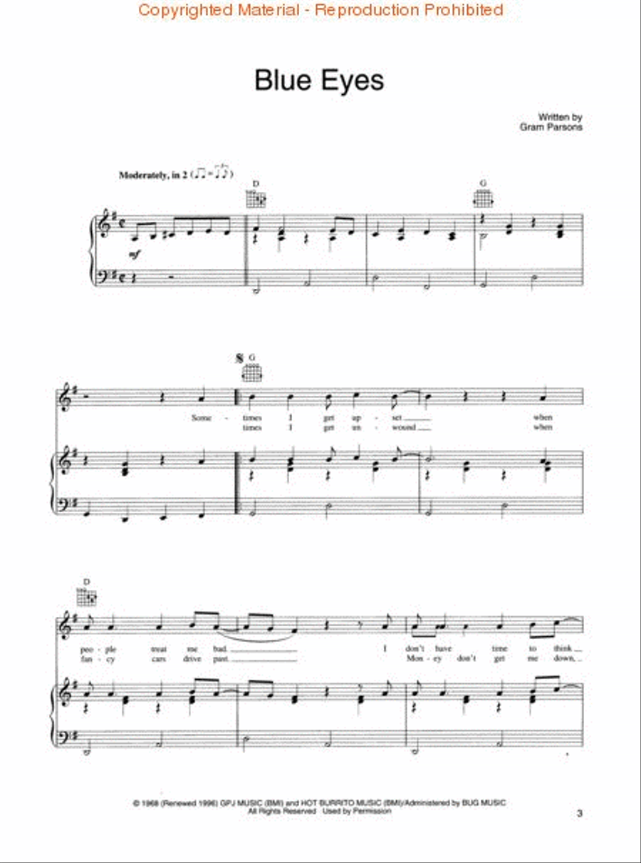 Best of Gram Parsons Best of Gram Parsons Piano, Vocal, Guitar scores gallery preview page 2