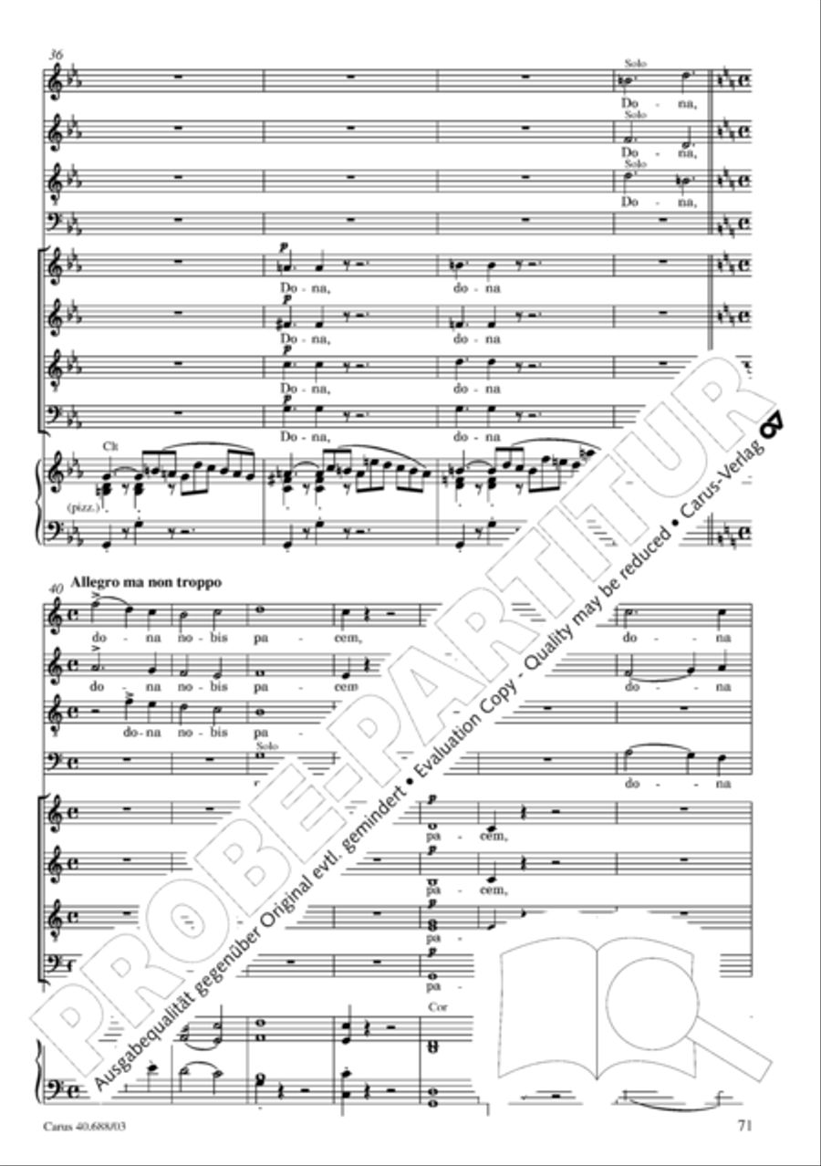 Mass in C Major Mass in C Major 4-Part scores gallery preview page 72