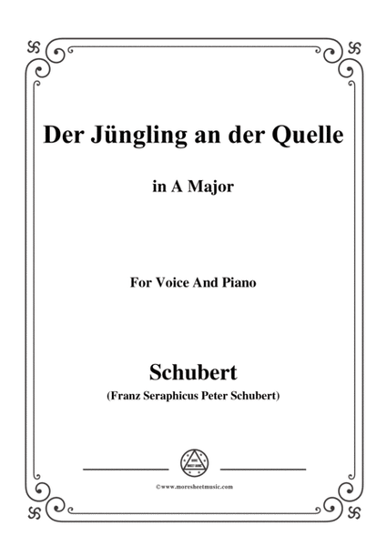 Schubert-Der Jüngling an der Quelle,in A Major,for Voice&Piano image number null