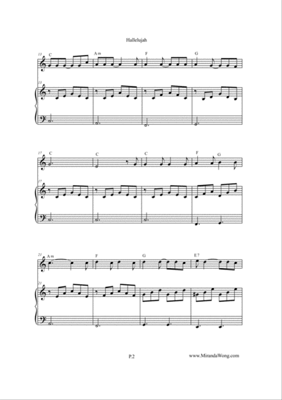 Hallelujah Piano Trio scores gallery preview page 4