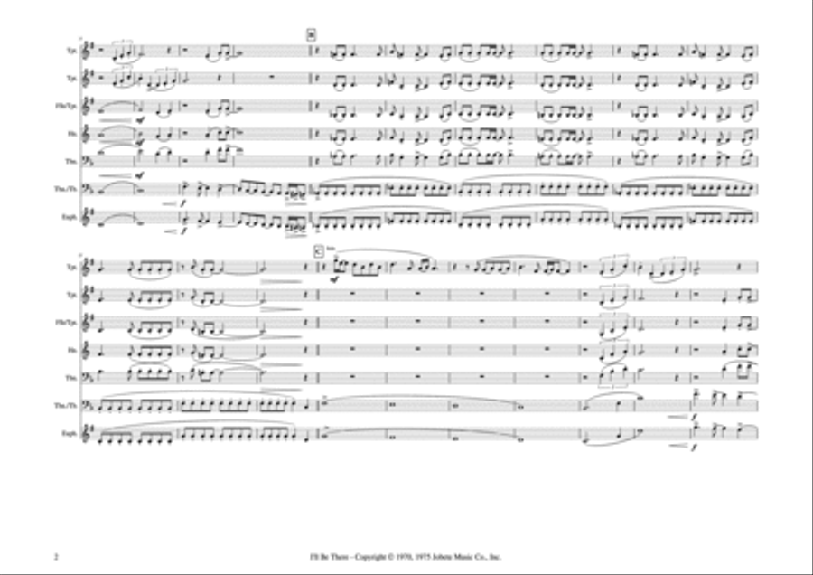 I'll Be There Brass Ensemble scores gallery preview page 2