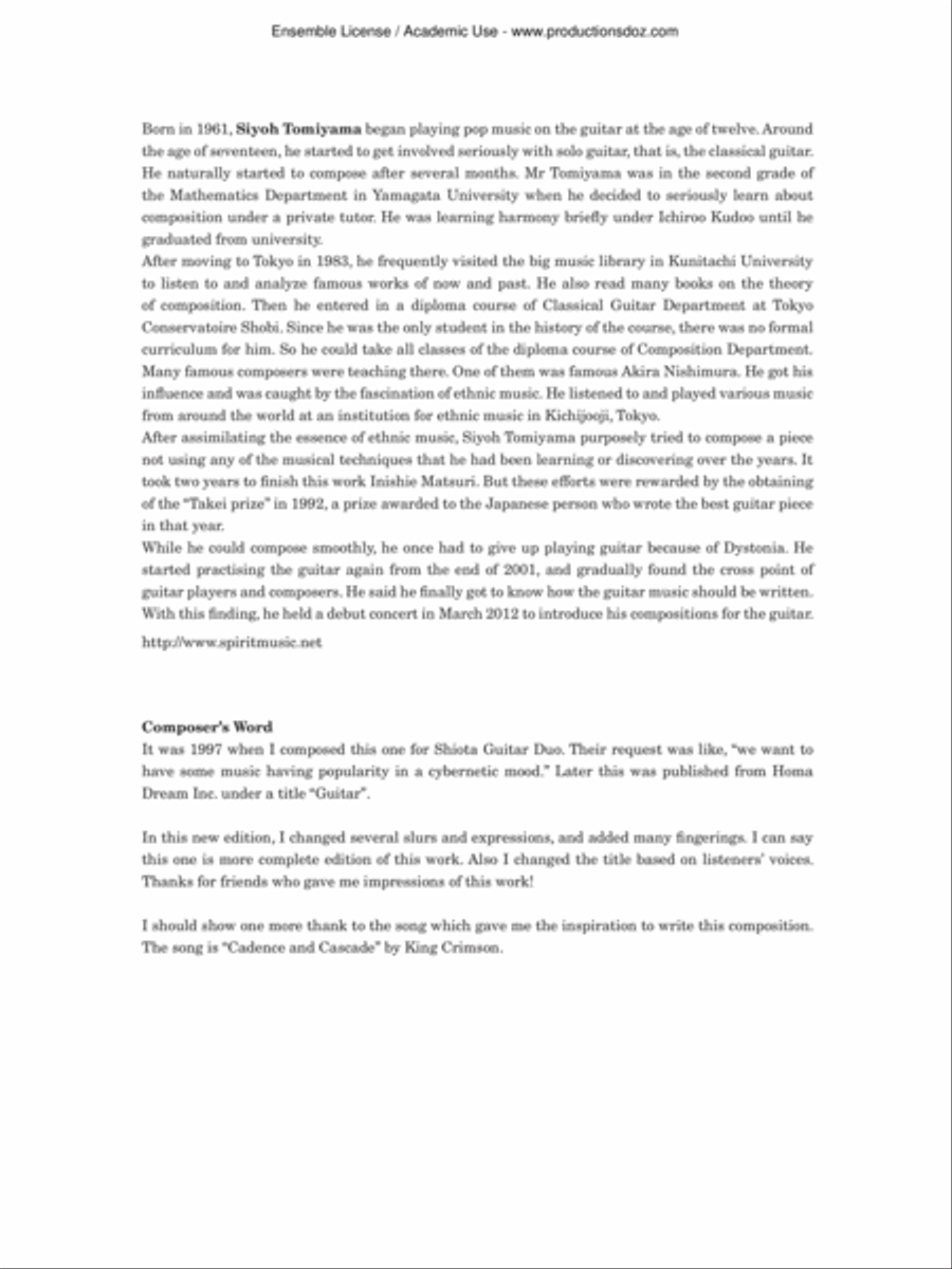 Footsteps in Distant Memories Classical Guitar scores gallery preview page 2