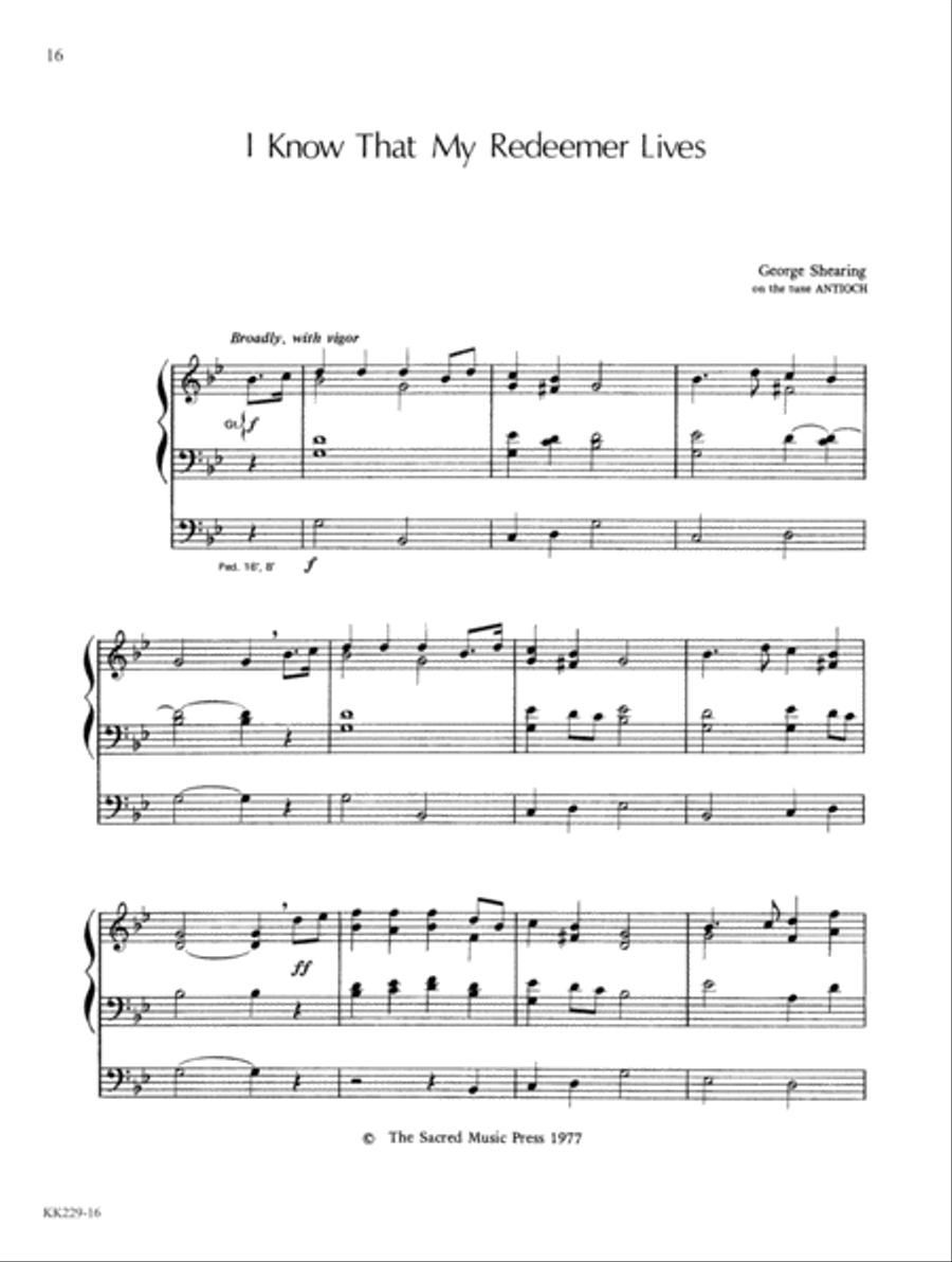 Sacred Sounds from George Shearing For Organ Organ Solo scores gallery preview page 7