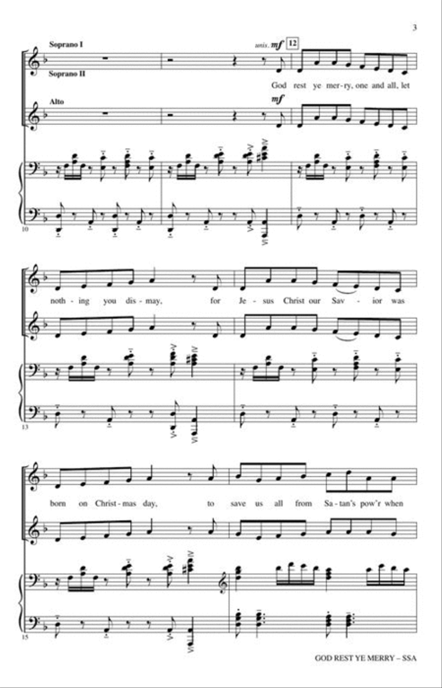 God Rest Ye Merry SSA scores gallery preview page 4