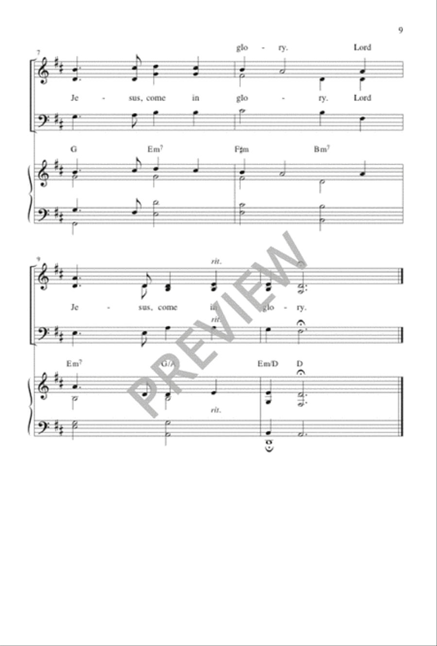 Joy and Peace - Choral / Accompaniment edition 3-Part scores gallery preview page 10
