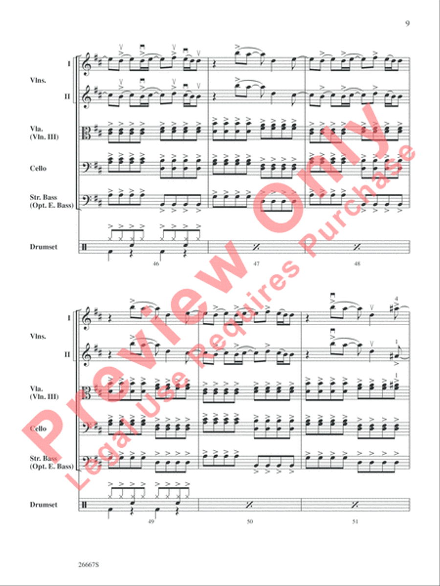 Boulevard of Broken Dreams String Orchestra scores gallery preview page 10