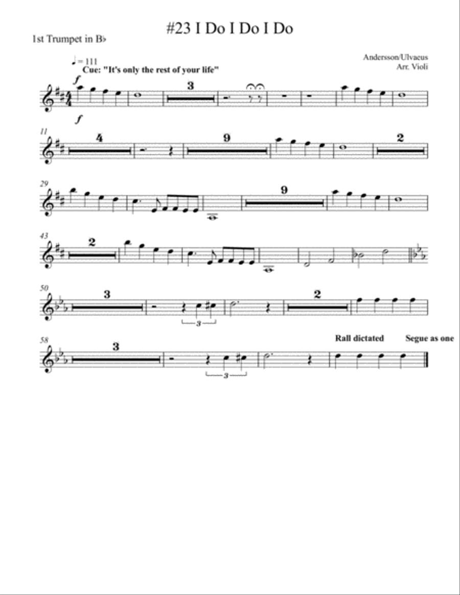 I Do I Do I Do I Do Trumpet Solo scores gallery preview page 1