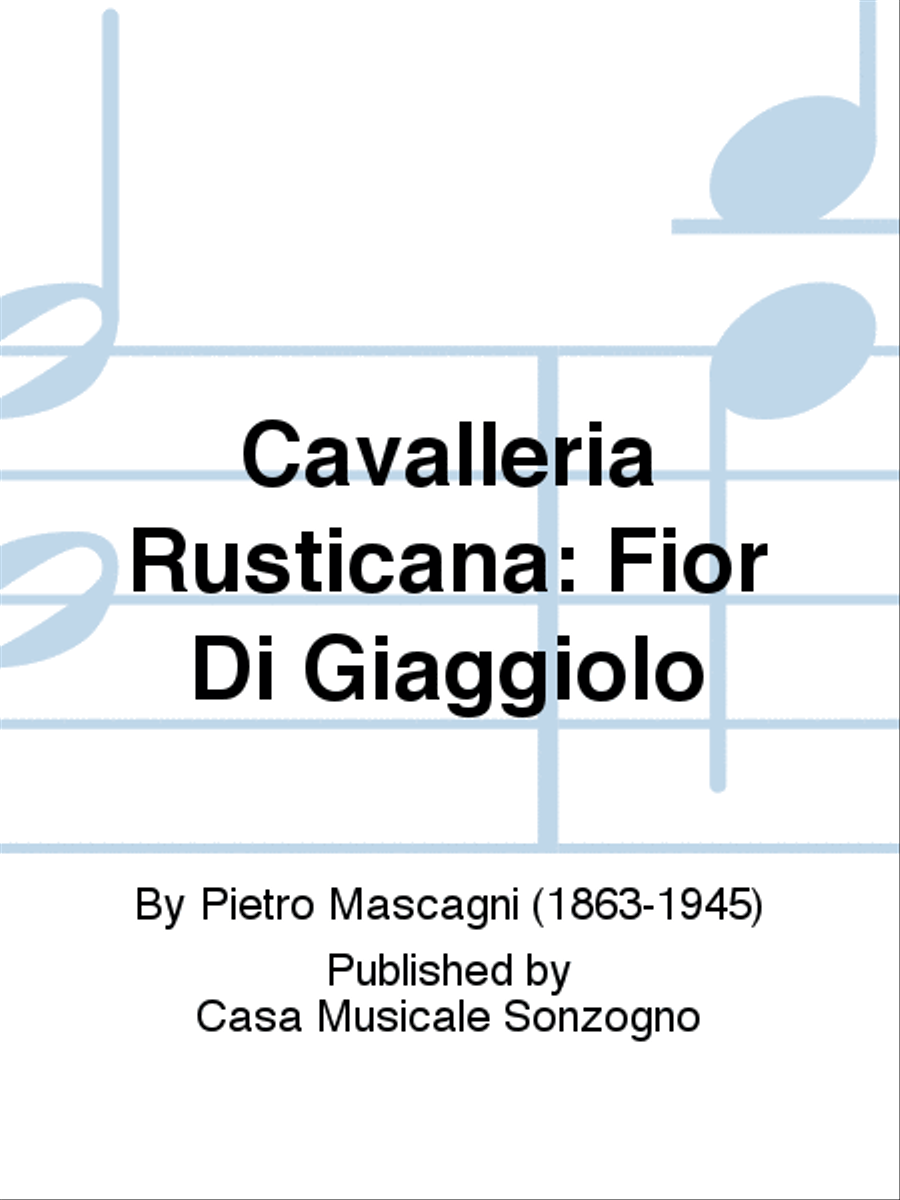 Cavalleria Rusticana: Fior Di Giaggiolo Voice Solo scores gallery preview page 1