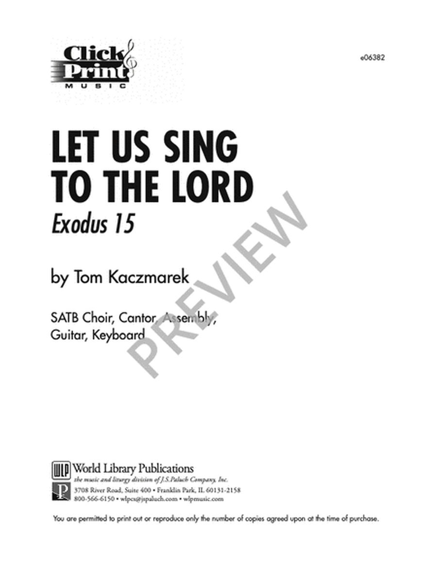 Let Us Sing to the Lord