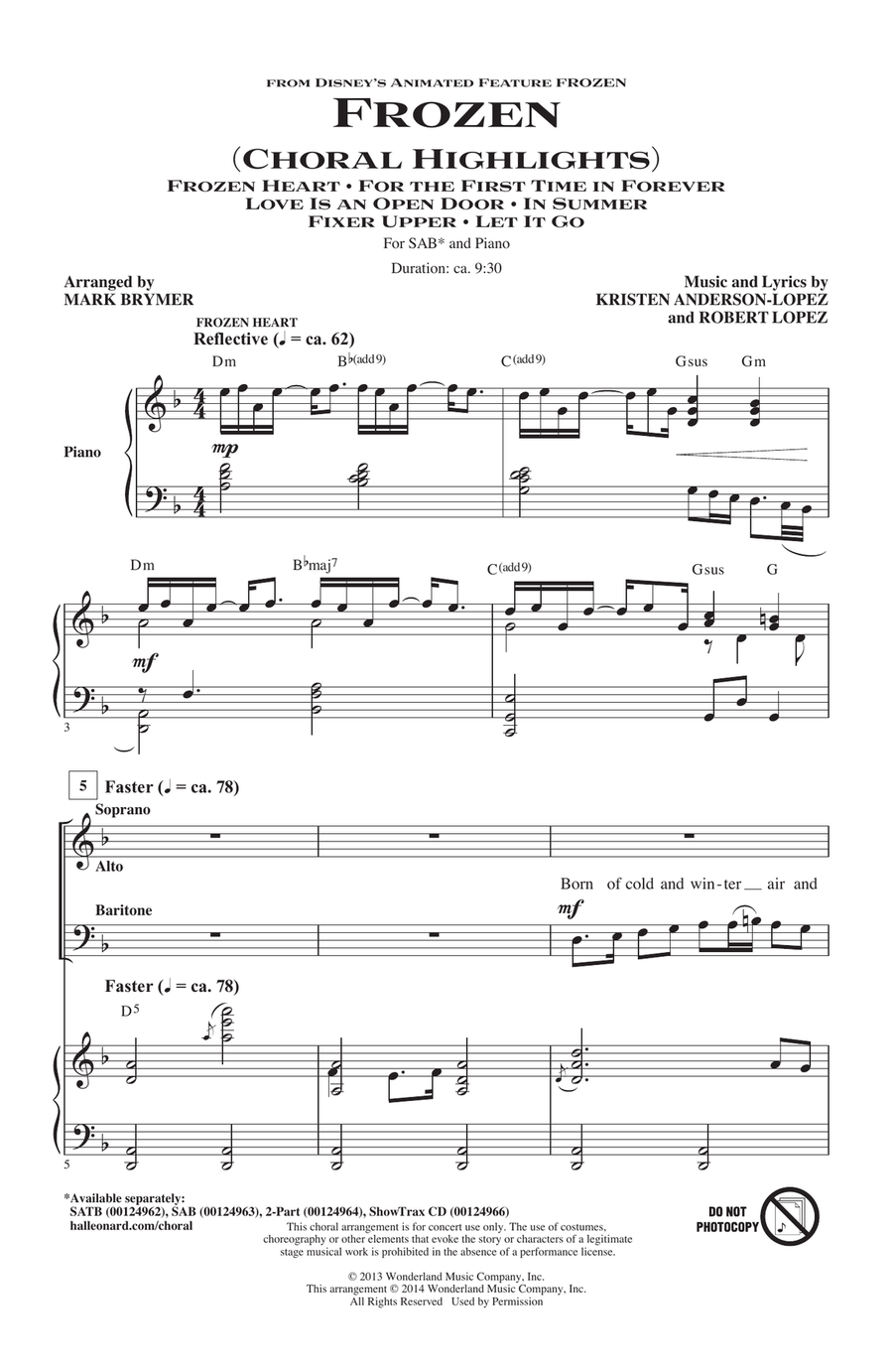 Frozen (Choral Highlights)