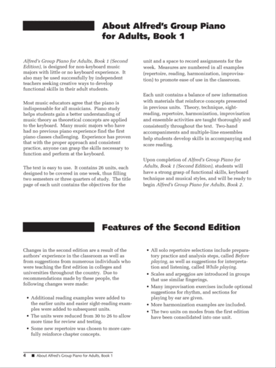Alfred's Group Piano for Adults Teacher's Handbook, Book 1 Alfred's Group Piano for Adults Teacher's Handbook, Book 1 Piano Method scores gallery preview page 12