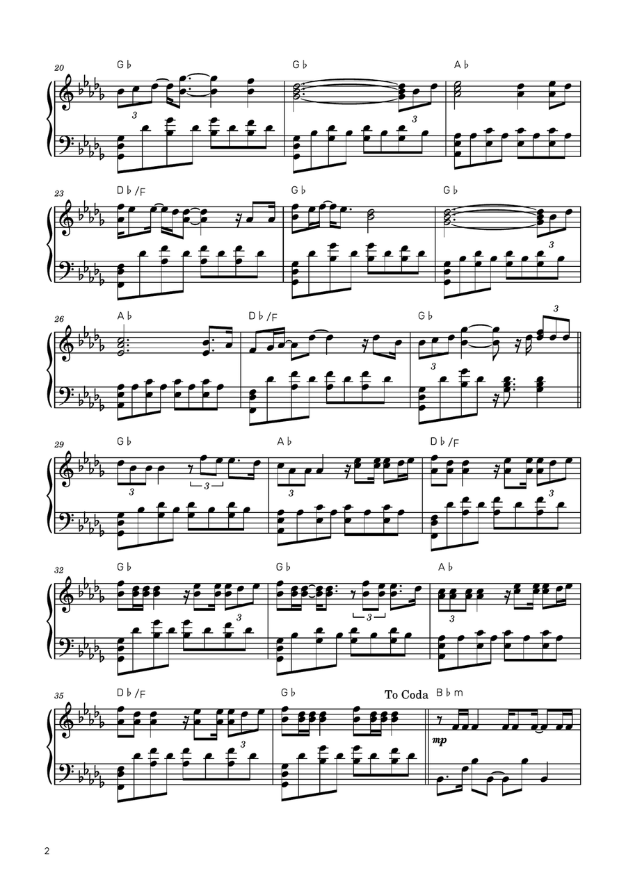 Chandelier Chandelier Piano Solo scores gallery preview page 2