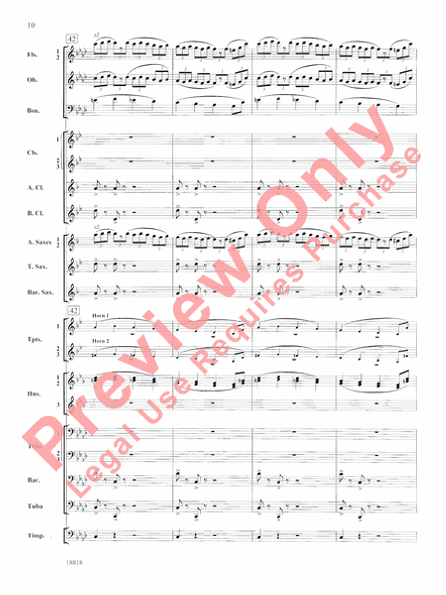 Symphony No. 9 New World, Finale Concert Band scores gallery preview page 11