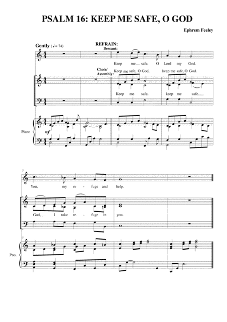 Psalm 16: Keep Me Safe, O God 3-Part scores gallery preview page 2