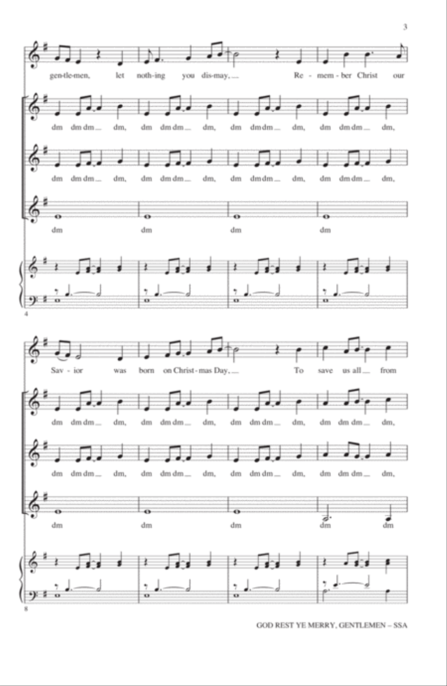 God Rest Ye Merry, Gentlemen SSA scores gallery preview page 2