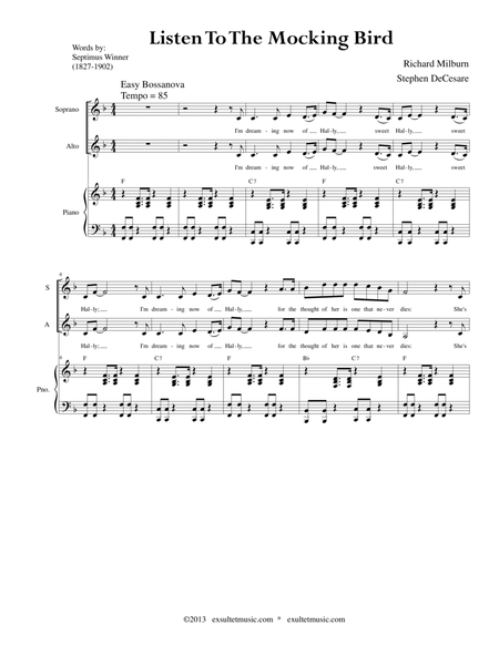 Listen To The Mockingbird (Solo with SATB) image number null