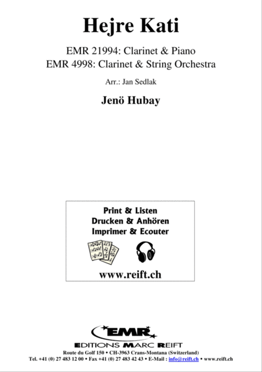Hejre Kati Clarinet Solo scores gallery preview page 2