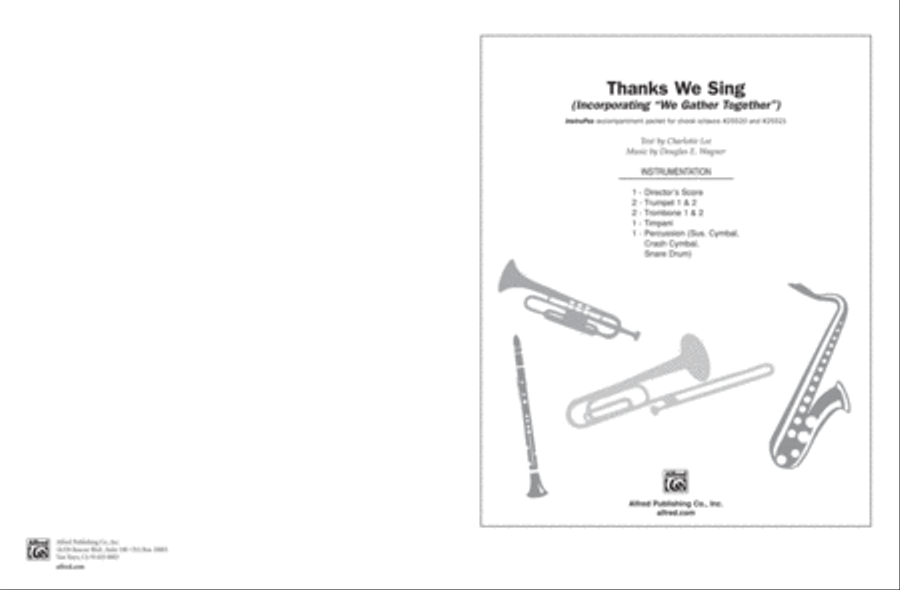 Thanks We Sing Choir scores gallery preview page 1