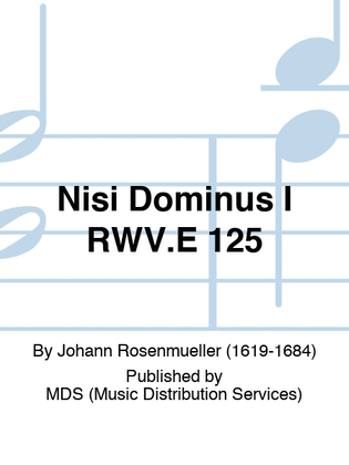 Nisi Dominus I RWV.E 125