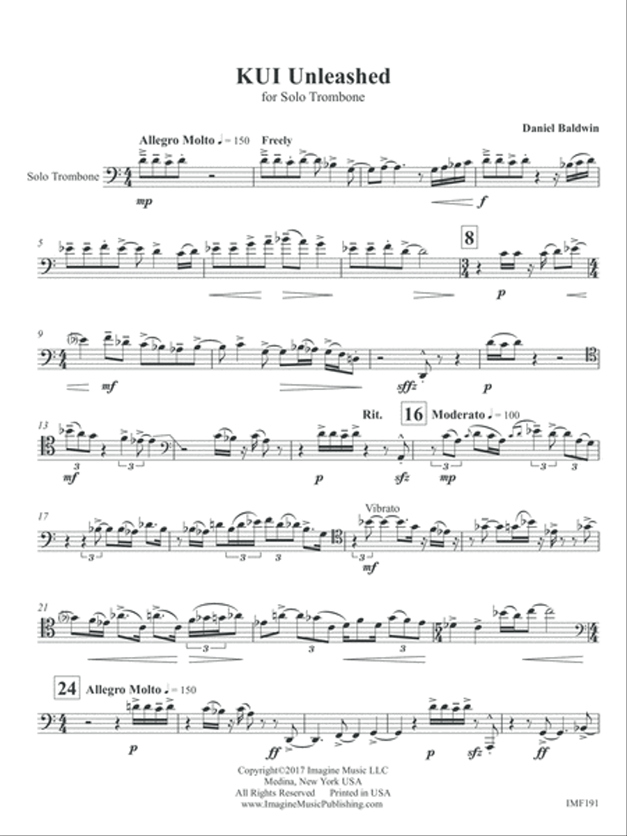 Kui Unleashed Trombone scores gallery preview page 4