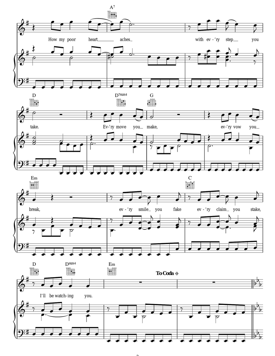 Every Breath You Take Every Breath You Take Acoustic Guitar scores gallery preview page 3