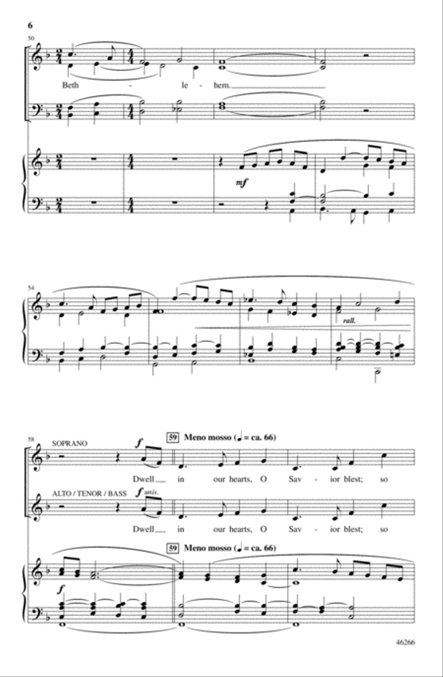 When Came in Flesh the Incarnate Word 4-Part scores gallery preview page 6