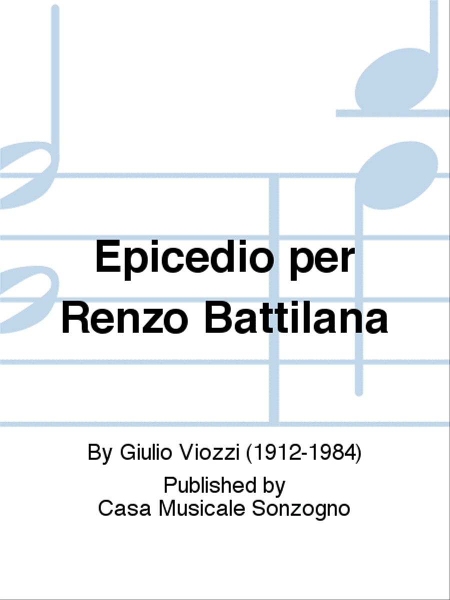 Epicedio per Renzo Battilana Chamber Orchestra scores gallery preview page 1