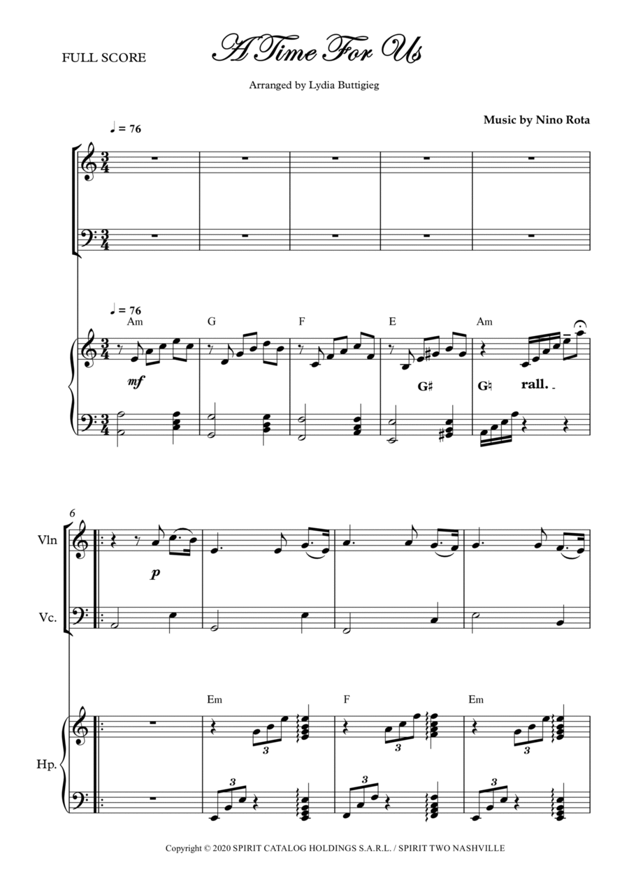 Time For Us Small Ensemble scores gallery preview page 1